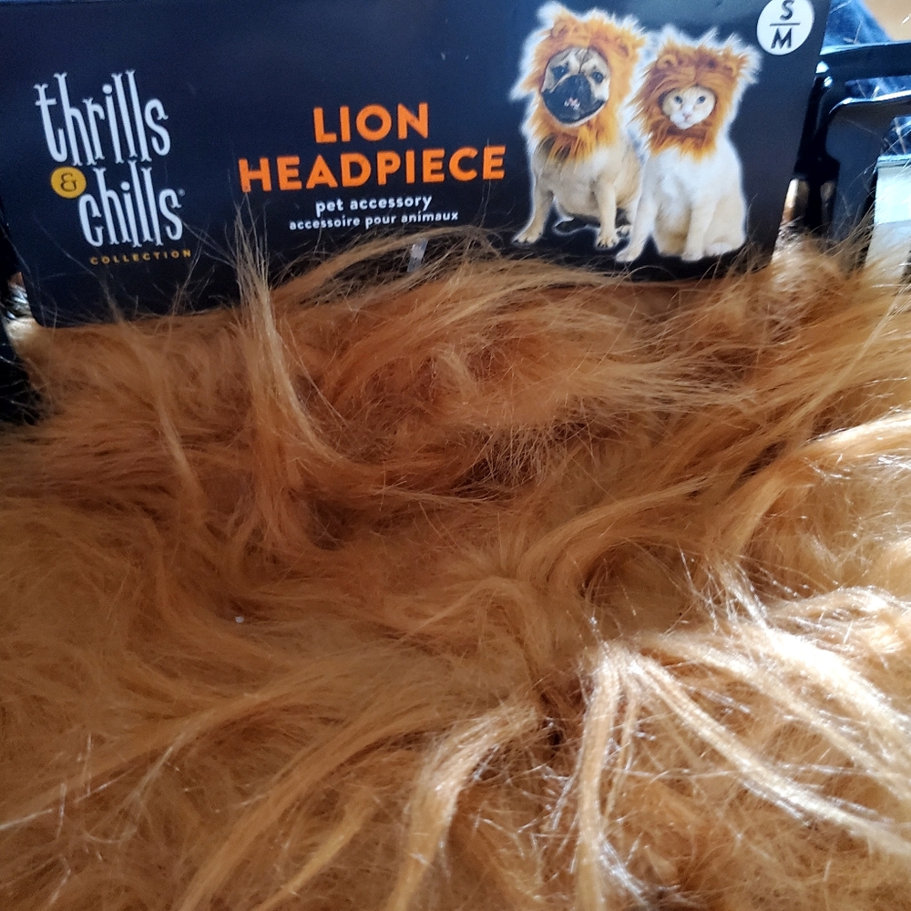 🎃🎃🎃Thrills & Chills Lion Headpiece for Pets Size S-M